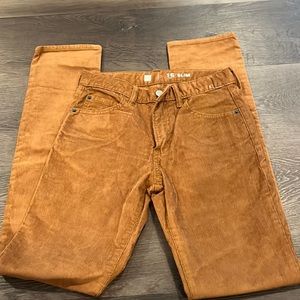 NWOT Gap boys 16 slim relaxed corduroy burnt orange 5 pocket jeans!